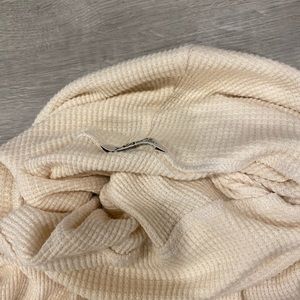 Tan waffle turtle neck